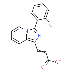 ChemSpider 2D Image | 3-[3-(2-Chlorophenyl)imidazo[1,5-a]pyridin-1-yl]acrylate | C16H10ClN2O2