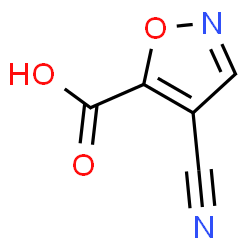 ChemSpider 2D Image | 4-Cyano-1,2-oxazole-5-carboxylic acid | C5H2N2O3