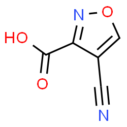 ChemSpider 2D Image | 4-Cyano-1,2-oxazole-3-carboxylic acid | C5H2N2O3
