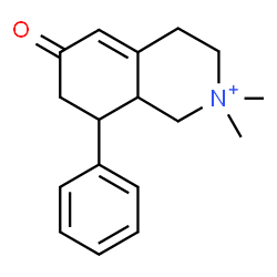 ChemSpider 2D Image | 2,2-Dimethyl-6-oxo-8-phenyl-1,2,3,4,6,7,8,8a-octahydroisoquinolinium | C17H22NO