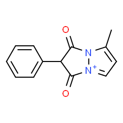 ChemSpider 2D Image | 7-Methyl-1,3-dioxo-2-phenyl-2,3-dihydro-1H-pyrazolo[1,2-a]pyrazol-4-ium | C13H11N2O2