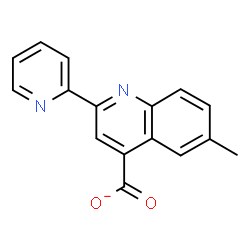 ChemSpider 2D Image | 6-Methyl-2-(2-pyridinyl)-4-quinolinecarboxylate | C16H11N2O2