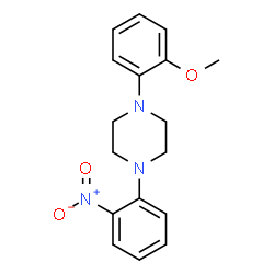 ChemSpider 2D Image | 1-(2-Methoxyphenyl)-4-(2-nitrophenyl)piperazine | C17H19N3O3