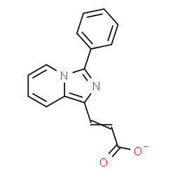 ChemSpider 2D Image | 3-(3-Phenylimidazo[1,5-a]pyridin-1-yl)acrylate | C16H11N2O2