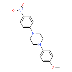 ChemSpider 2D Image | 1-(4-Methoxyphenyl)-4-(4-nitrophenyl)piperazine | C17H19N3O3