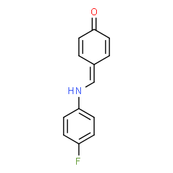ChemSpider 2D Image | 4-{[(4-Fluorophenyl)amino]methylene}-2,5-cyclohexadien-1-one | C13H10FNO
