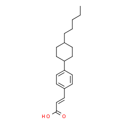 ChemSpider 2D Image | (2E)-3-[4-(4-Pentylcyclohexyl)phenyl]acrylic acid | C20H28O2