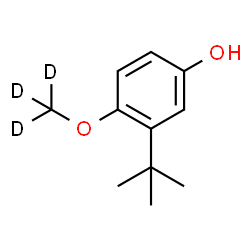 ChemSpider 2D Image | 4-[(~2~H_3_)Methyloxy]-3-(2-methyl-2-propanyl)phenol | C11H13D3O2