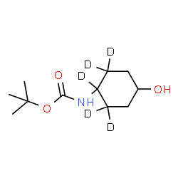 ChemSpider 2D Image | 2-Methyl-2-propanyl [4-hydroxy(1,2,2,6,6-~2~H_5_)cyclohexyl]carbamate | C11H16D5NO3