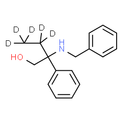 ChemSpider 2D Image | 2-(Benzylamino)-2-phenyl-1-(3,3,4,4,4-~2~H_5_)butanol | C17H16D5NO