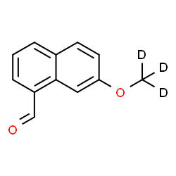 ChemSpider 2D Image | 7-[(~2~H_3_)Methyloxy]-1-naphthaldehyde | C12H7D3O2