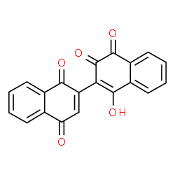 ChemSpider 2D Image | 1'-Hydroxy-2,2'-binaphthalene-1,3',4,4'-tetrone | C20H10O5