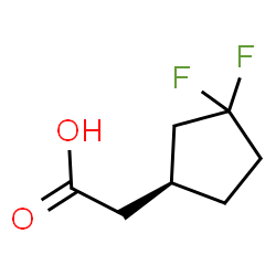 ChemSpider 2D Image | [(1S)-3,3-Difluorocyclopentyl]acetic acid | C7H10F2O2