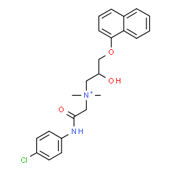 ChemSpider 2D Image | N-{2-[(4-Chlorophenyl)amino]-2-oxoethyl}-2-hydroxy-N,N-dimethyl-3-(1-naphthyloxy)-1-propanaminium | C23H26ClN2O3