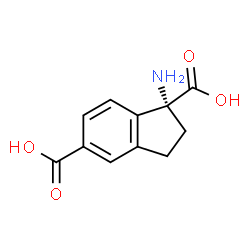 ChemSpider 2D Image | (1R)-1-Amino-1,5-indanedicarboxylic acid | C11H11NO4