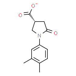 ChemSpider 2D Image | (3R)-1-(3,4-Dimethylphenyl)-5-oxo-3-pyrrolidinecarboxylate | C13H14NO3