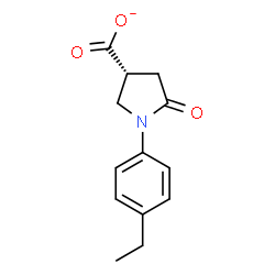 ChemSpider 2D Image | (3R)-1-(4-Ethylphenyl)-5-oxo-3-pyrrolidinecarboxylate | C13H14NO3