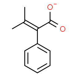 ChemSpider 2D Image | 3-Methyl-2-phenyl-2-butenoate | C11H11O2