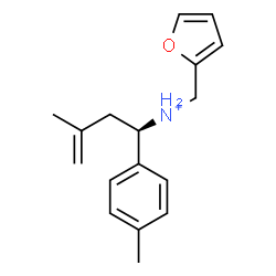 ChemSpider 2D Image | (1R)-N-(2-Furylmethyl)-3-methyl-1-(4-methylphenyl)-3-buten-1-aminium | C17H22NO