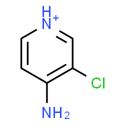ChemSpider 2D Image | 4-Amino-3-chloropyridinium | C5H6ClN2