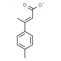 ChemSpider 2D Image | (2E)-3-(4-Methylphenyl)-2-butenoate | C11H11O2
