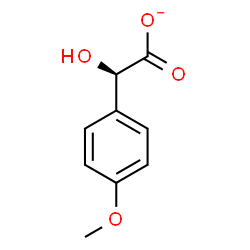 ChemSpider 2D Image | (2R)-Hydroxy(4-methoxyphenyl)acetate | C9H9O4