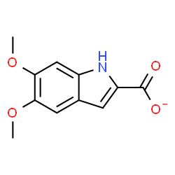ChemSpider 2D Image | 5,6-Dimethoxy-1H-indole-2-carboxylate | C11H10NO4