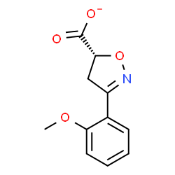 ChemSpider 2D Image | (5R)-3-(2-Methoxyphenyl)-4,5-dihydro-1,2-oxazole-5-carboxylate | C11H10NO4