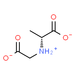 ChemSpider 2D Image | (2R)-2-[(Carboxylatomethyl)ammonio]propanoate | C5H8NO4