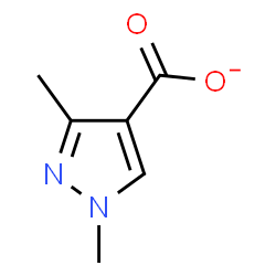 ChemSpider 2D Image | 1,3-Dimethyl-1H-pyrazole-4-carboxylate | C6H7N2O2