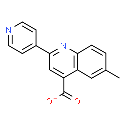 ChemSpider 2D Image | 6-Methyl-2-(4-pyridinyl)-4-quinolinecarboxylate | C16H11N2O2