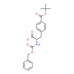 ChemSpider 2D Image | (2S)-2-{[(Benzyloxy)carbonyl]amino}-3-(4-{[(2-methyl-2-propanyl)oxy]carbonyl}phenyl)propanoate | C22H24NO6