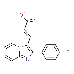 ChemSpider 2D Image | (2E)-3-[2-(4-Chlorophenyl)imidazo[1,2-a]pyridin-3-yl]acrylate | C16H10ClN2O2