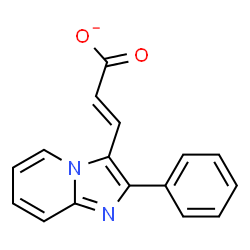 ChemSpider 2D Image | (2E)-3-(2-Phenylimidazo[1,2-a]pyridin-3-yl)acrylate | C16H11N2O2