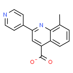 ChemSpider 2D Image | 8-Methyl-2-(4-pyridinyl)-4-quinolinecarboxylate | C16H11N2O2