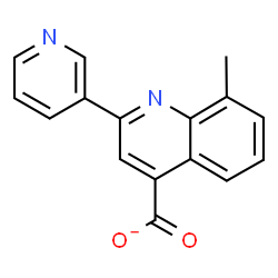 ChemSpider 2D Image | 8-Methyl-2-(3-pyridinyl)-4-quinolinecarboxylate | C16H11N2O2