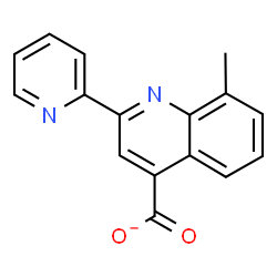 ChemSpider 2D Image | 8-Methyl-2-(2-pyridinyl)-4-quinolinecarboxylate | C16H11N2O2