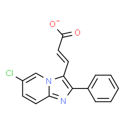 ChemSpider 2D Image | (2E)-3-(6-Chloro-2-phenylimidazo[1,2-a]pyridin-3-yl)acrylate | C16H10ClN2O2