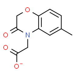 ChemSpider 2D Image | (6-Methyl-3-oxo-2,3-dihydro-4H-1,4-benzoxazin-4-yl)acetate | C11H10NO4