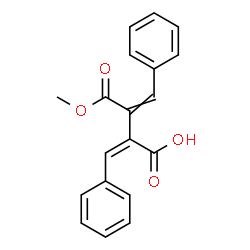 ChemSpider 2D Image | (2Z)-2-Benzylidene-3-(methoxycarbonyl)-4-phenyl-3-butenoic acid | C19H16O4