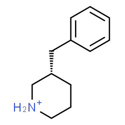 ChemSpider 2D Image | (3S)-3-Benzylpiperidinium | C12H18N
