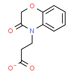 ChemSpider 2D Image | 3-(3-Oxo-2,3-dihydro-4H-1,4-benzoxazin-4-yl)propanoate | C11H10NO4
