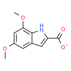 ChemSpider 2D Image | 5,7-Dimethoxy-1H-indole-2-carboxylate | C11H10NO4