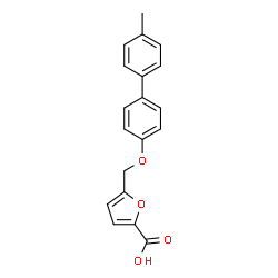 ChemSpider 2D Image | 5-{[(4'-Methyl-4-biphenylyl)oxy]methyl}-2-furoic acid | C19H16O4