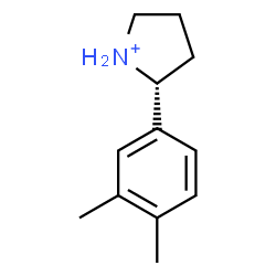 ChemSpider 2D Image | (2R)-2-(3,4-Dimethylphenyl)pyrrolidinium | C12H18N