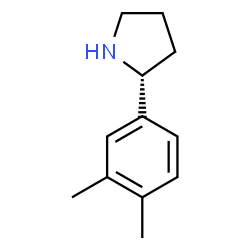 ChemSpider 2D Image | (2R)-2-(3,4-Dimethylphenyl)pyrrolidine | C12H17N