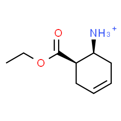 ChemSpider 2D Image | (1S,6R)-6-(Ethoxycarbonyl)-3-cyclohexen-1-aminium | C9H16NO2