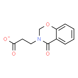 ChemSpider 2D Image | 3-(4-Oxo-2H-1,3-benzoxazin-3(4H)-yl)propanoate | C11H10NO4
