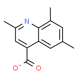 ChemSpider 2D Image | 2,6,8-Trimethyl-4-quinolinecarboxylate | C13H12NO2