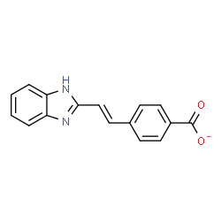 ChemSpider 2D Image | 4-[(E)-2-(1H-Benzimidazol-2-yl)vinyl]benzoate | C16H11N2O2
